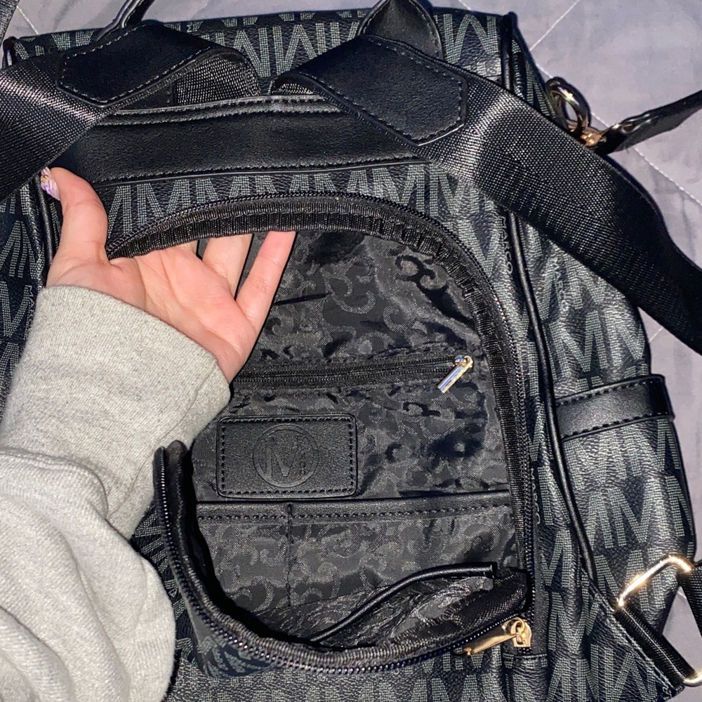 Stylish Black Monogram Backpack - image 4